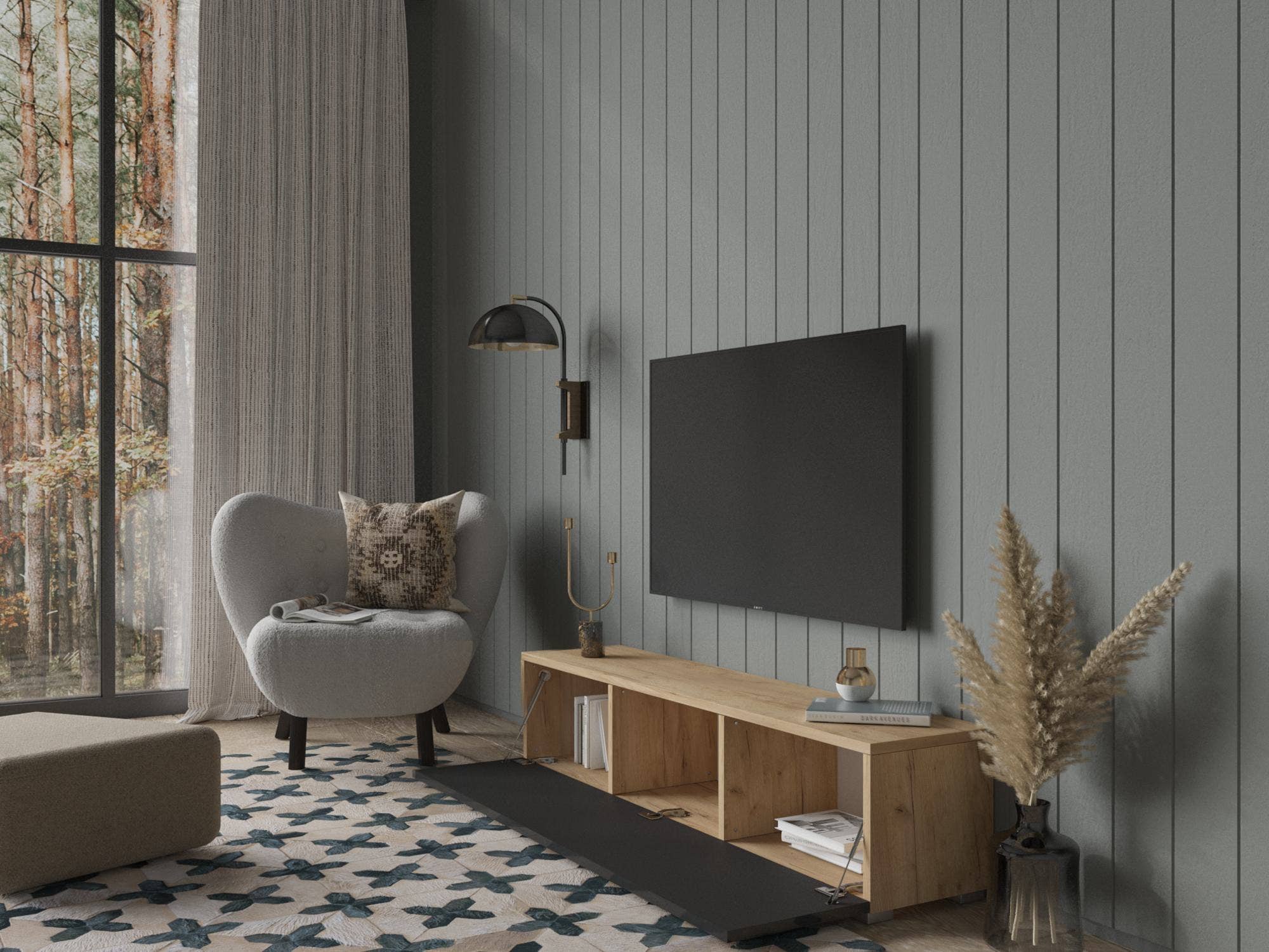 PLATAN ROOM - Wholesale Console Table - TV Cabinet TV Stand 140 cm Hanging or Standing7