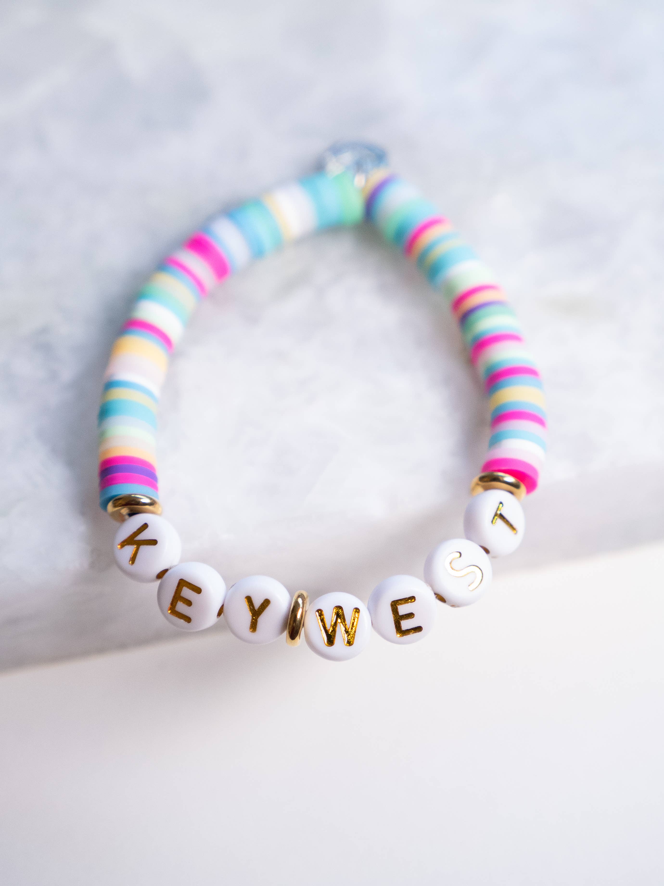 Haven - Wholesale Beaded Bracelet - Kids - Customizable Letter Bracelet - Polymer Clay - Kid Size6