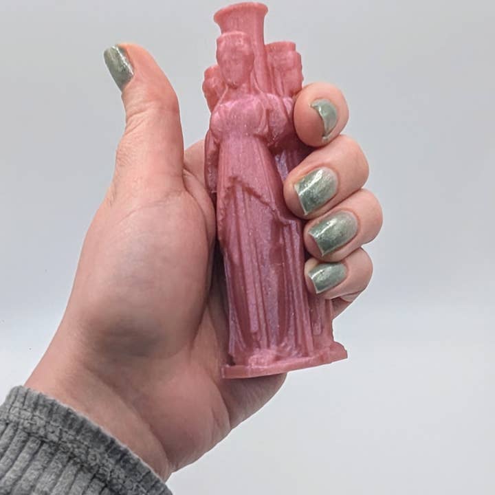 PolyhymniaAtelier - Wholesale Decorative Figurine - Hecate Altar Statue, Rose Lavender Shift 4", 3D Printed PLA1