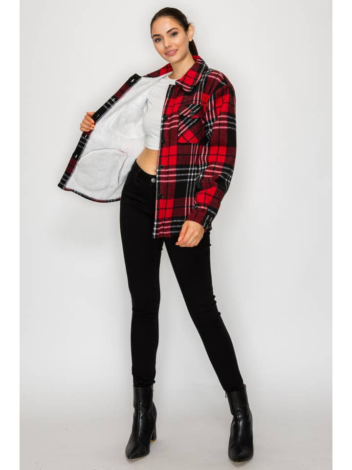 PATRONCITO USA INTERNATIONAL, INC - Wholesale Shirt Jacket/Shacket - Women's - Women Plaid Long Button Shirts Jackets (Shakets) LJ550-202514