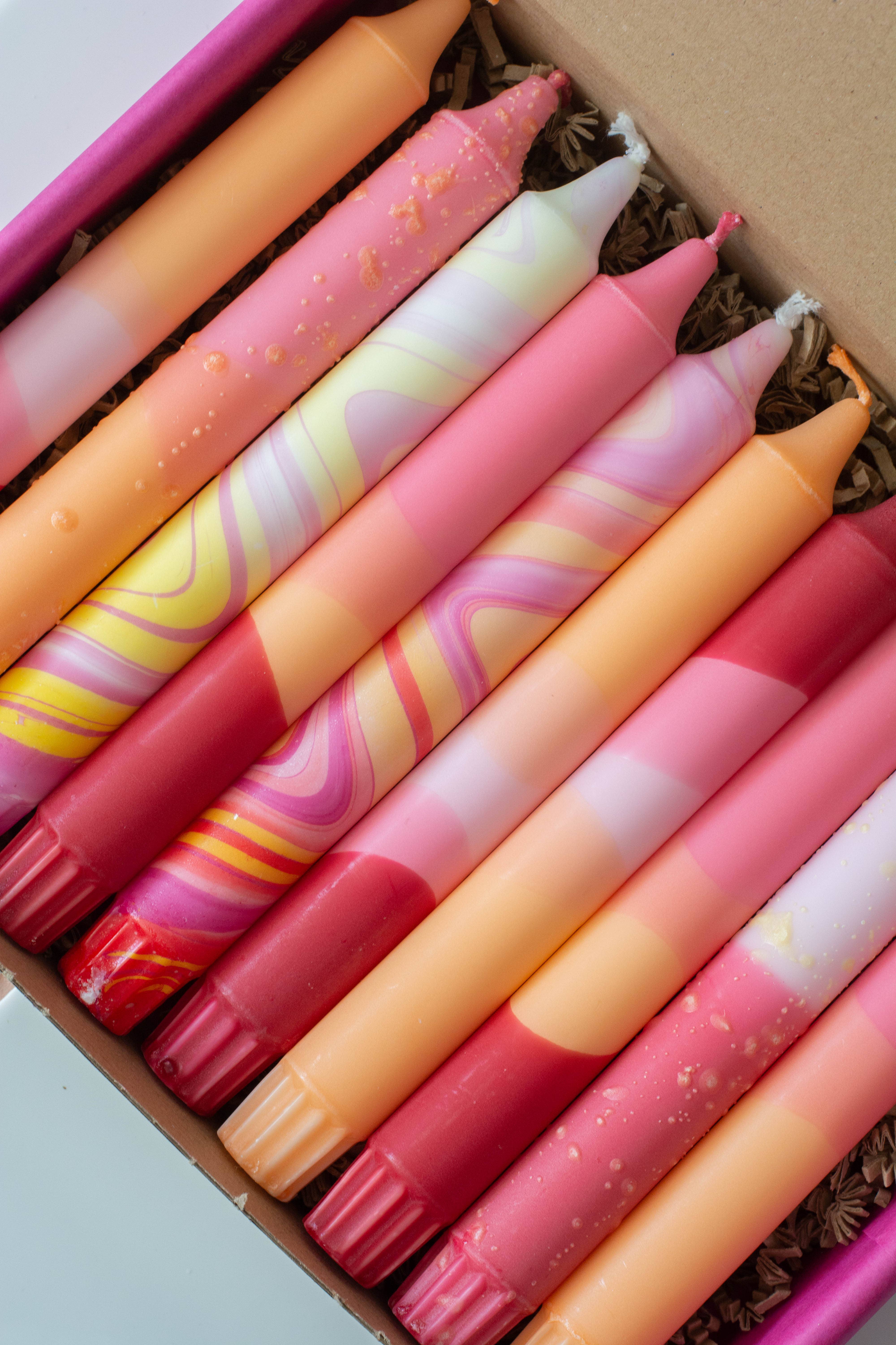 Nordtrice - Wholesale Tapered Candle/Candlestick - Taper candles - Sunset Mix1