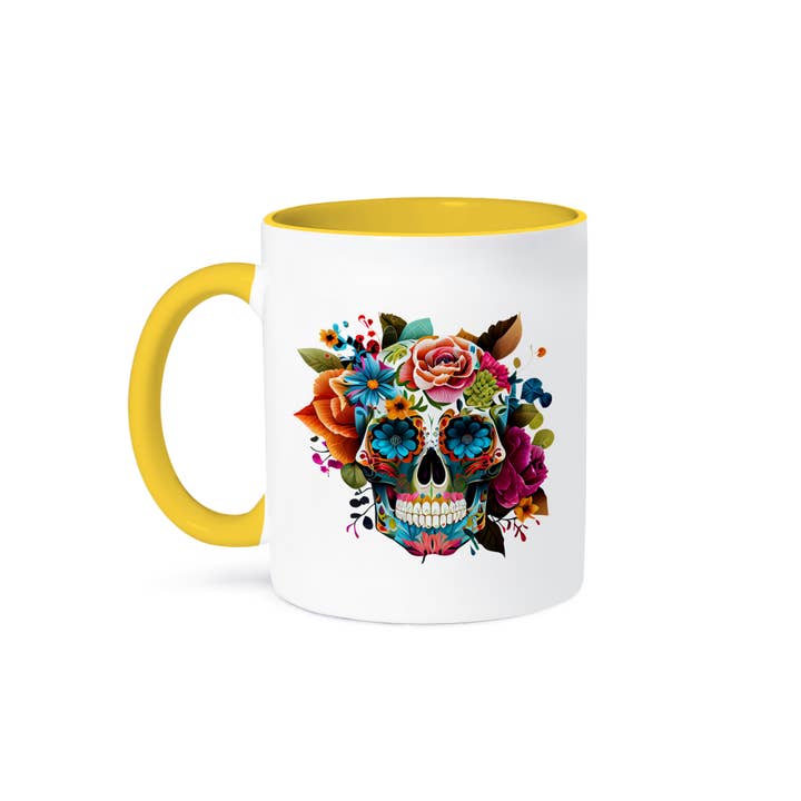3dRose - Wholesale Coffee Mug - 3dRose, Colorful Sugar Skull Illustration, Mug
