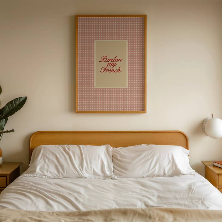 Lune Club - Wholesale Art Print - Pardon My French Checkered Print5