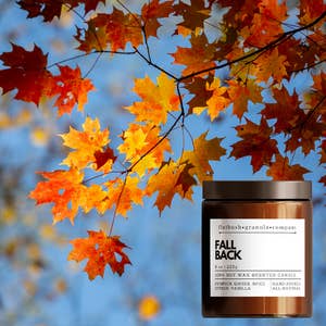 Fall Back 100% Soy Wax Candle for wholesale by Flatbush Granola Company