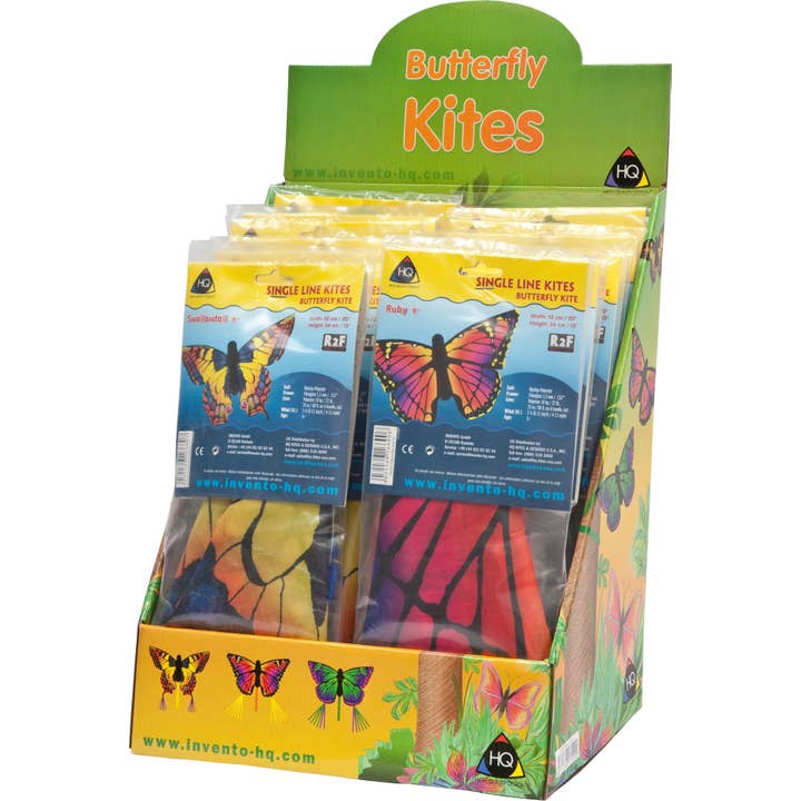 Butterfly "R" Display - contains 18 assorted kites for wholesale by HQ Kites & Designs