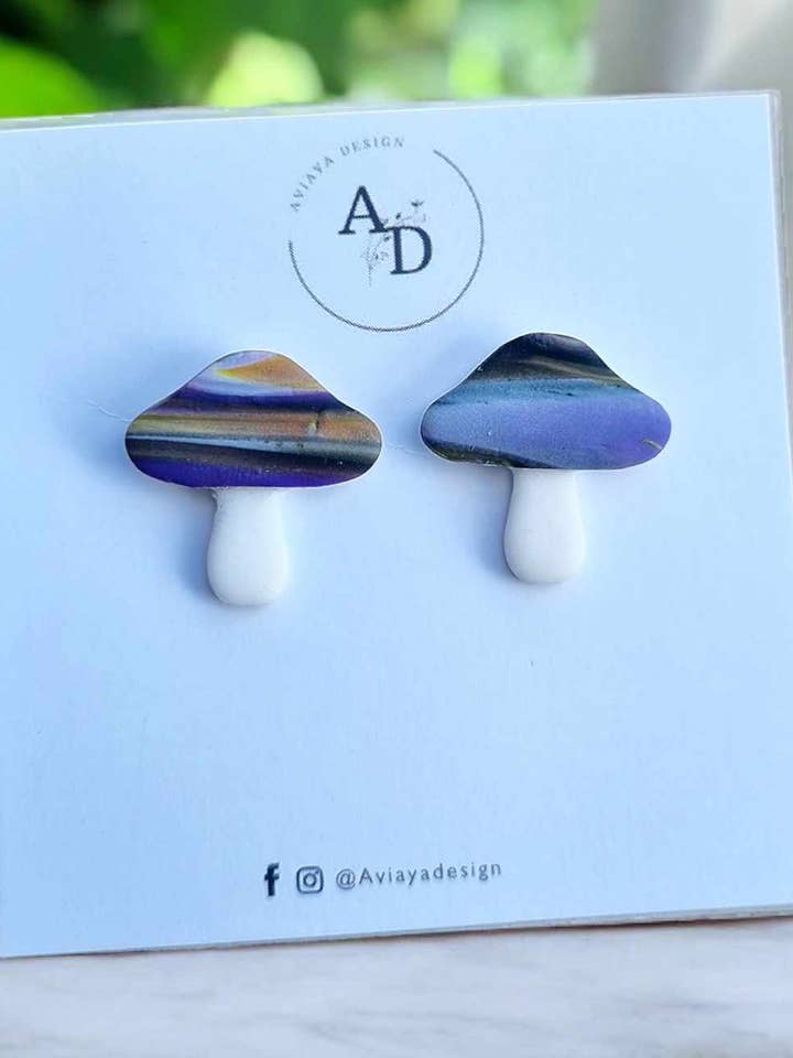 Non-binaire subtiele paddenstoel oorstekers voor wholesale door AviayaDesign