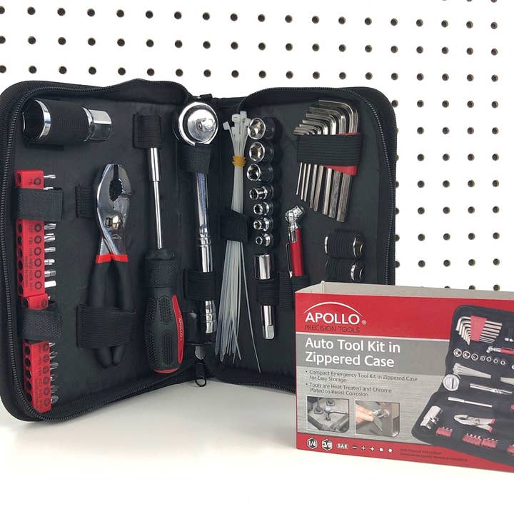 Apollo Tools - Wholesale Tool Set - 56 Piece SAE Auto Tool Set In Zipper Case9