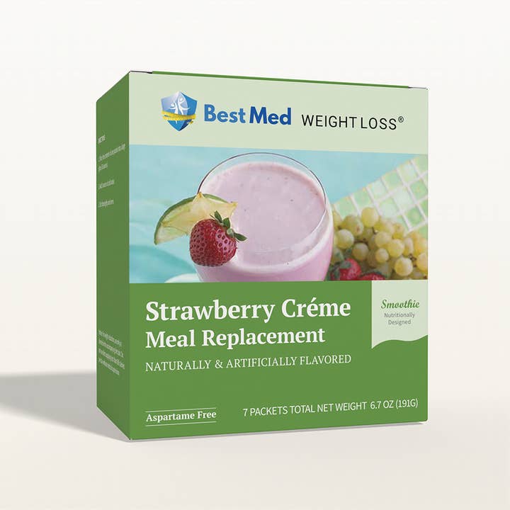 BestMed High-Protein Smoothie, Strawberry Creme (7ct) for wholesale by BestMed