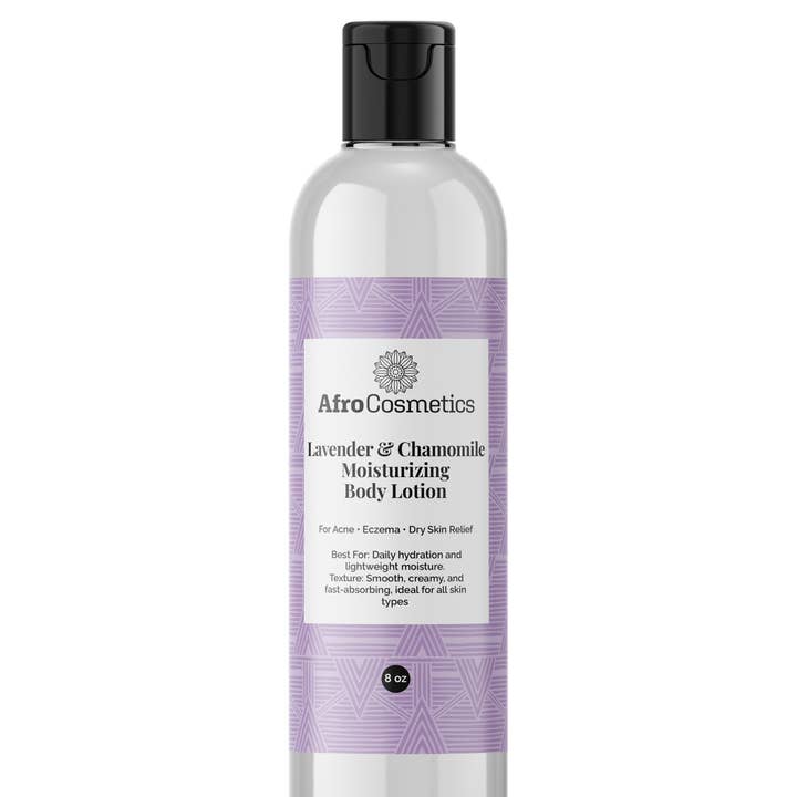 Vochtinbrengende Bodylotion Lavendel en Kamille 8 oz voor wholesale door AfroCosmetics & Culture