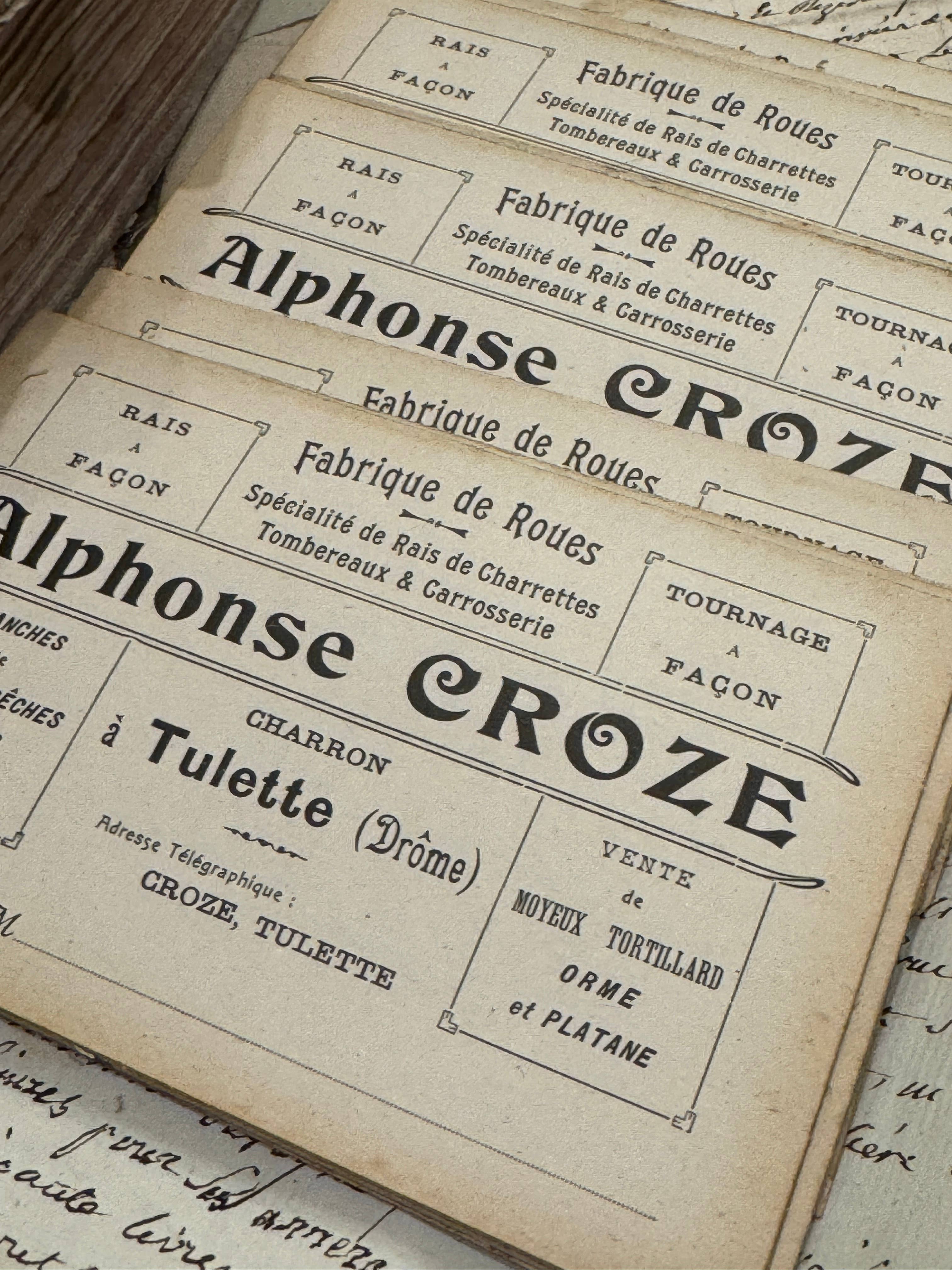 Monahan Papers - Wholesale Craft Supplies - RARE Antique French Business Cards in bundles of 5 2