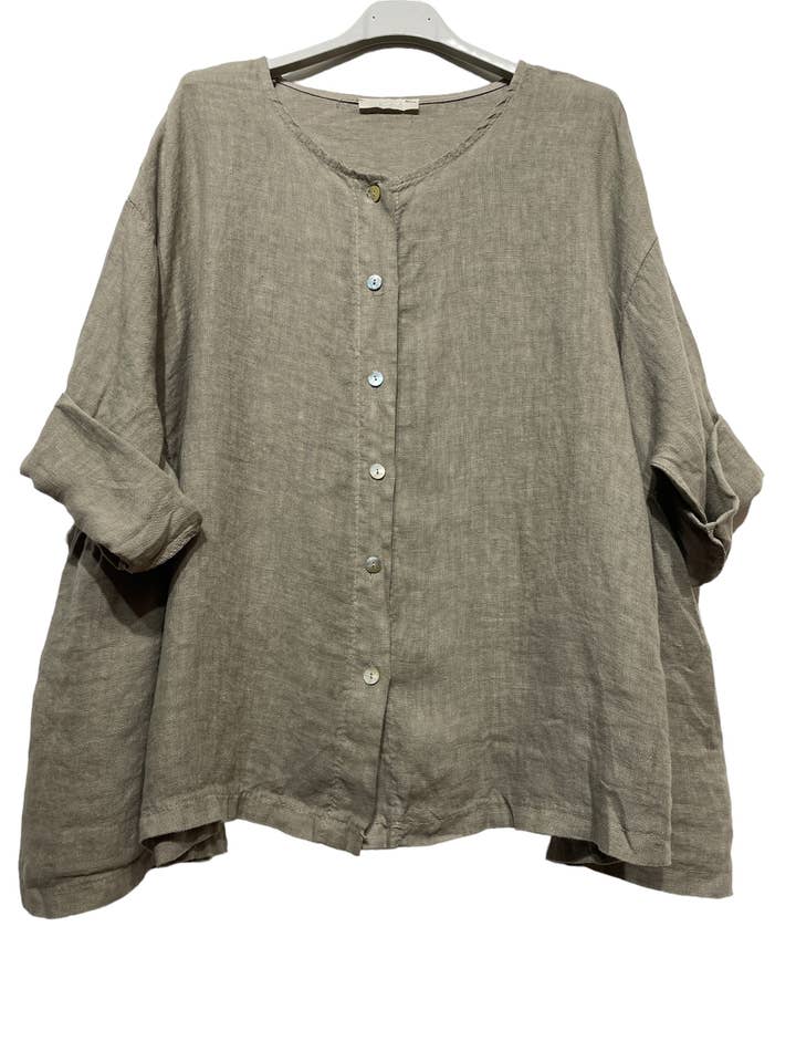 LINEN & COTTON HOUSE - Wholesale Button Down Shirt - Women's - 61911 TEA BLOUSE19
