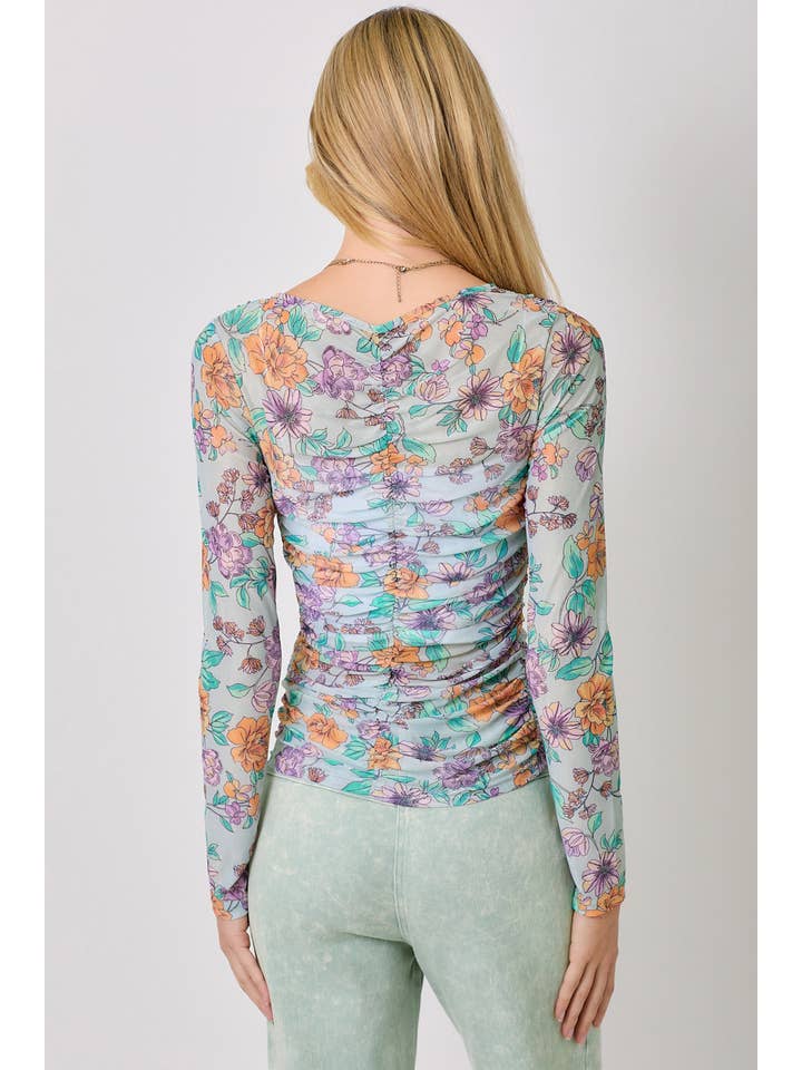 Mystree - Wholesale Blouse - Women's - 60527 Floral Ruching Top 15