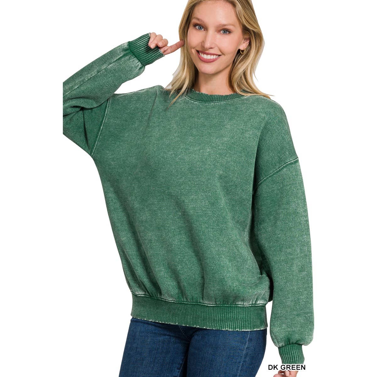 Apolline - Wholesale Sweatshirt - Women's - ACID WASH FLEECE OVERSIZED PULLOVER3