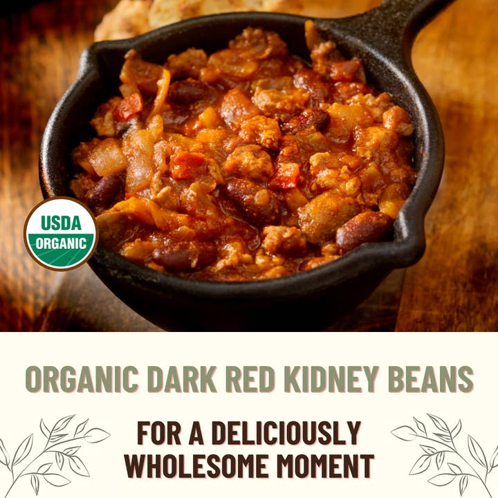 Mountain High Organics - Wholesale Beans - Certified Organic Dark Red Kidney Beans - 40lb Bucket4