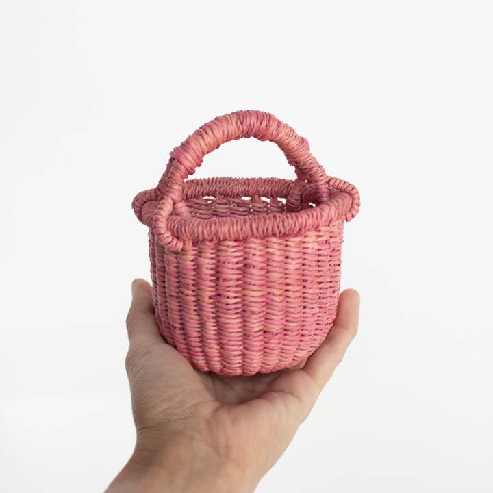 Heddle & Lamm - Wholesale Basket - Teeny Tiny Kandiga Basket - Light Pink