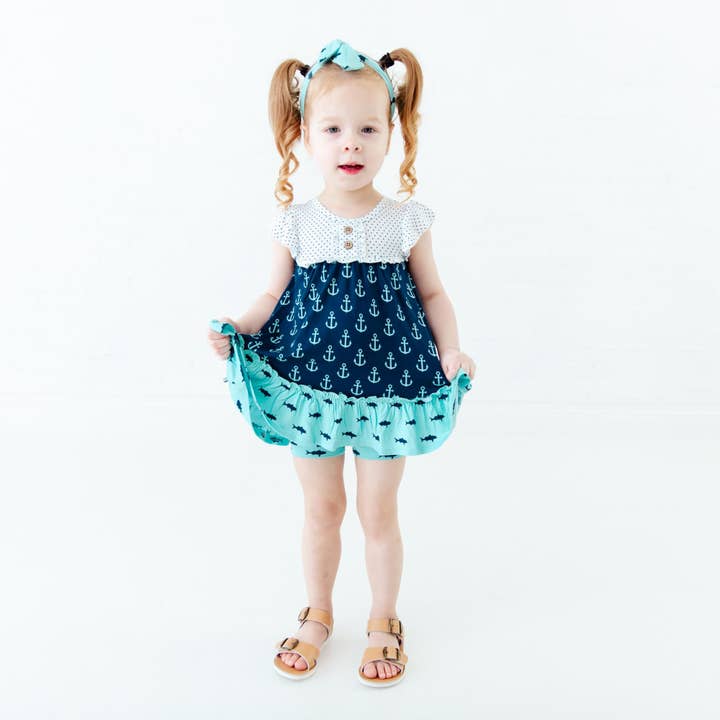 Ensemble de jeu à volants Hooked On You en bambou nautique pour filles pour la vente par Dreamiere