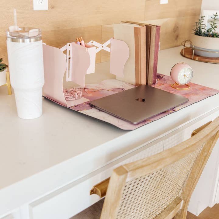 Simple Blessings Boutique - Vente Rangements de bureau - Organisateur de bureau extensible Boss Babe en rose1