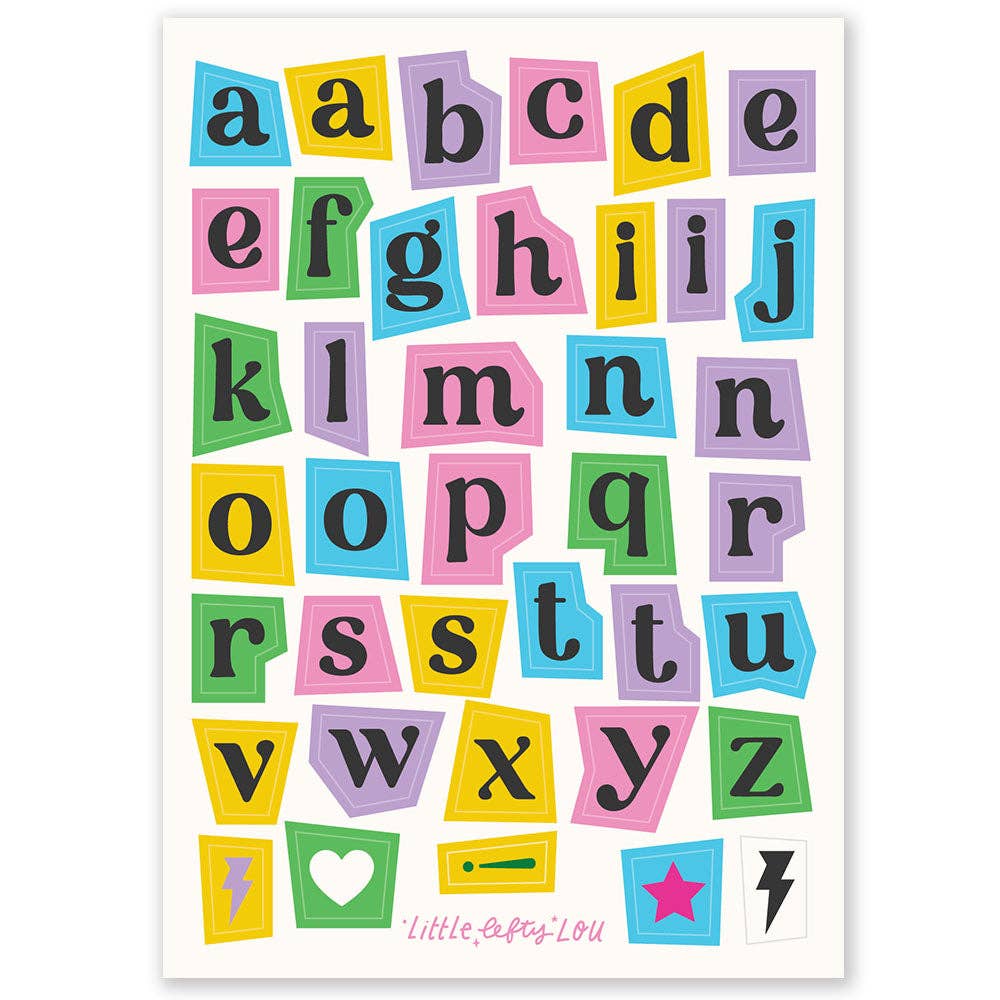 Little Lefty Lou - Wholesale Sticker - Ransom Note Sticker Set - 5 Sheets Waterproof5