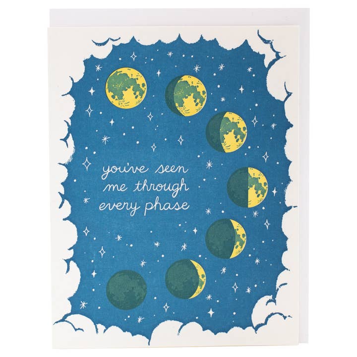 Smudge Ink - Wholesale Everyday Greeting Card - Moon Phases Caregiver Card