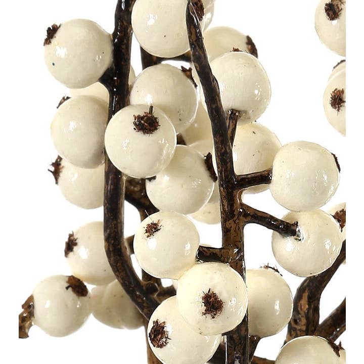 Will's Company - Wholesale Artificial Flowers - Artificial Weatherproof Winterberry Pick - Red or White, 12"