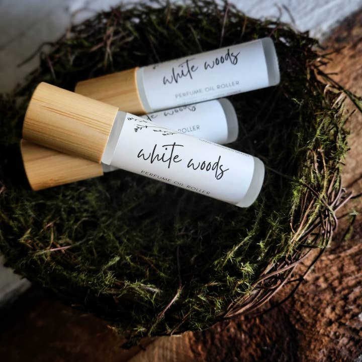 Camp Candles - Wholesale Roll-On Fragrance - White Woods Perfume Roller2