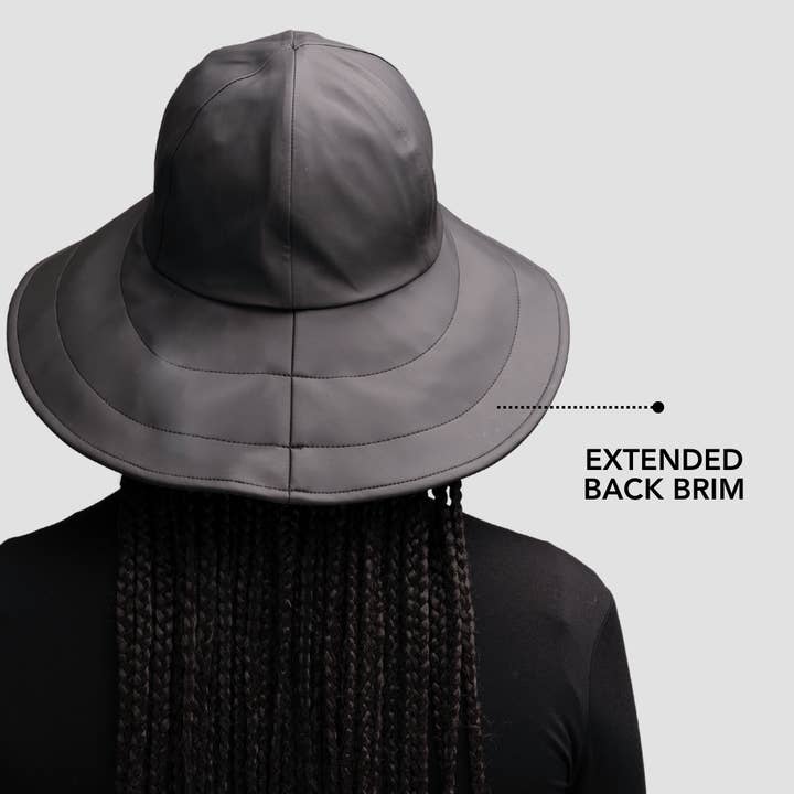 Hairbrella - Vendita all'ingrosso Cappello da pescatore - Donna - Cappello da pioggia impermeabile con fodera in raso tipo Sou'wester7