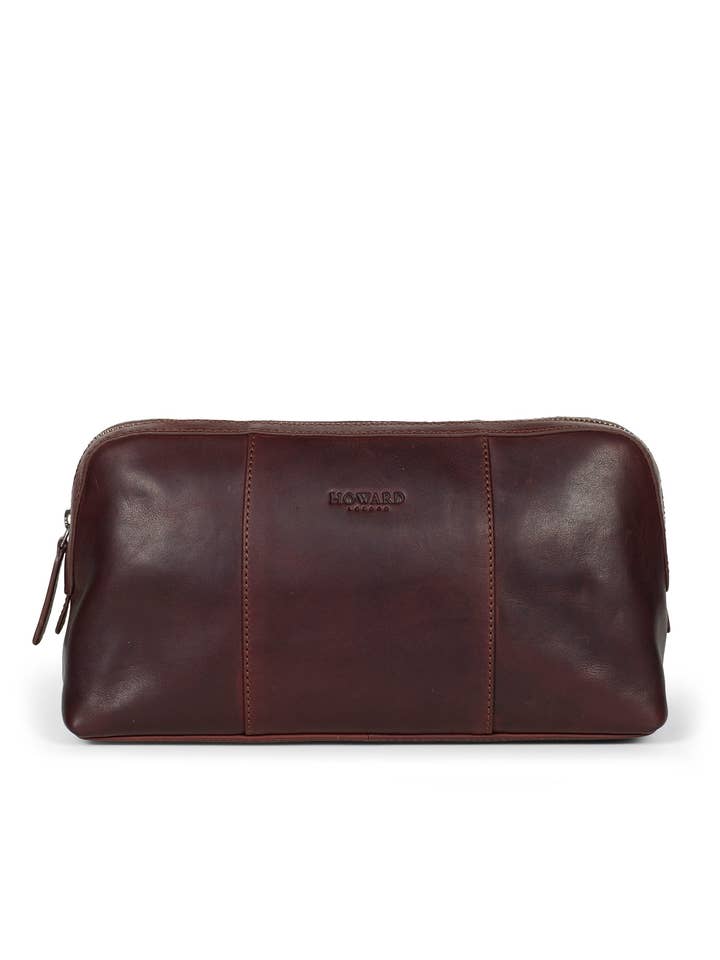 Toilettaske Bradley Brun for engroshandel hos Howard London