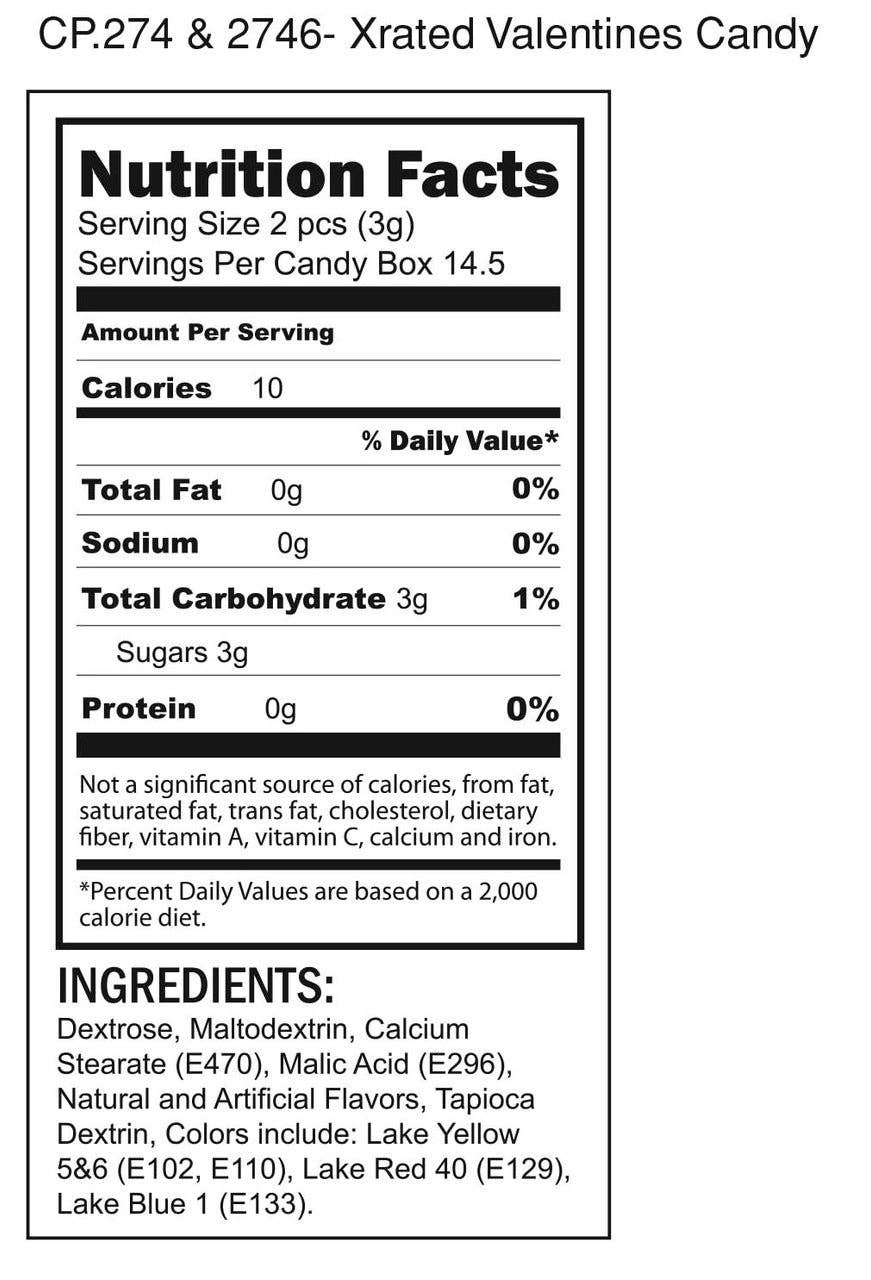 Little Genie Productions - Wholesale Hard Candy - X-Rated Valentine's Conversation Candy Hearts- 6 Pk Display4