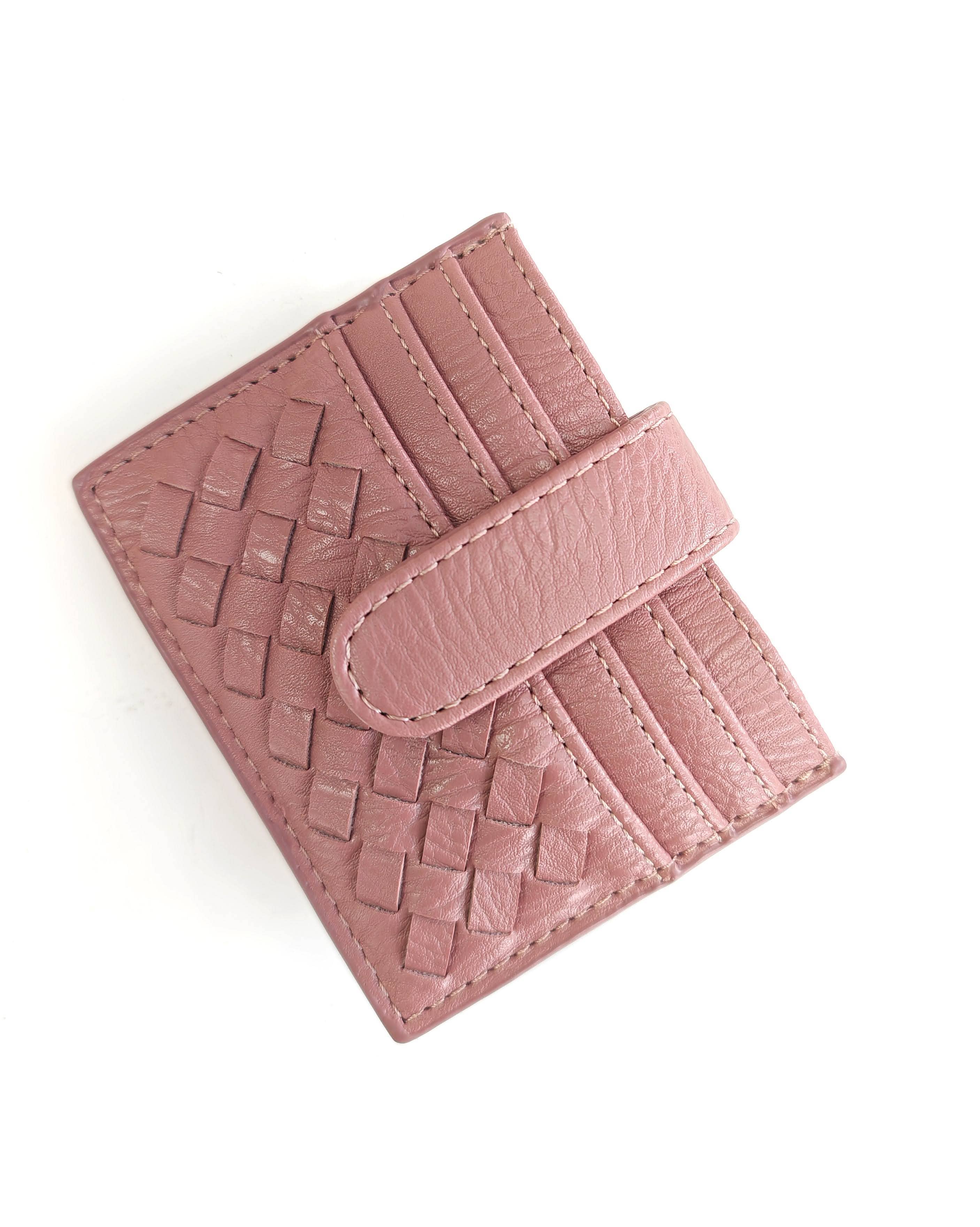 Superbia - Wholesale Card Holder - Women's - Handmade Woven Premium Quality Pu Flat Card Holder Note -a607