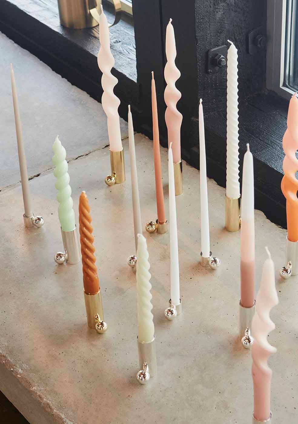 OYOY LIVING DESIGN A/S - Wholesale Candle Holder - Palloa Solid Brass Candleholder - High3