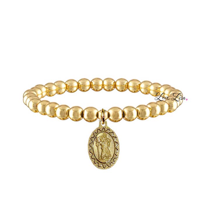 Love, Lisa - Wholesale Charm/Dangle Bracelet - Saint Christopher's Drivers Prayer Bracelet
