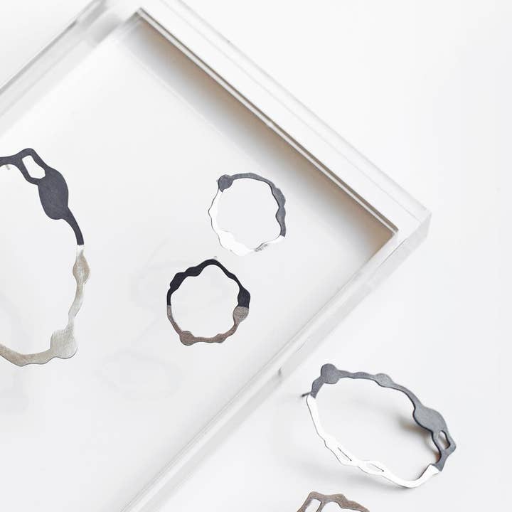 Petite Komu Earrings in Silver for wholesale by Denisa Piatti Jewellery