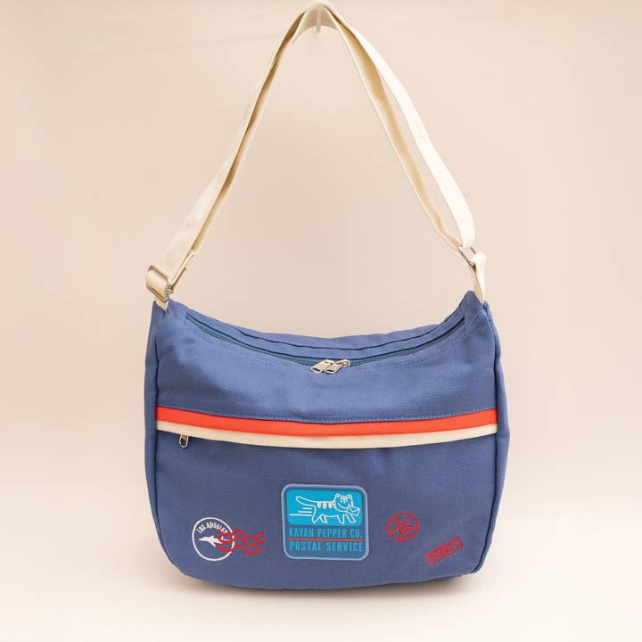 Kayan Postal Service Shoulder Bag - Blue for wholesale by Kayan Pepper Co.