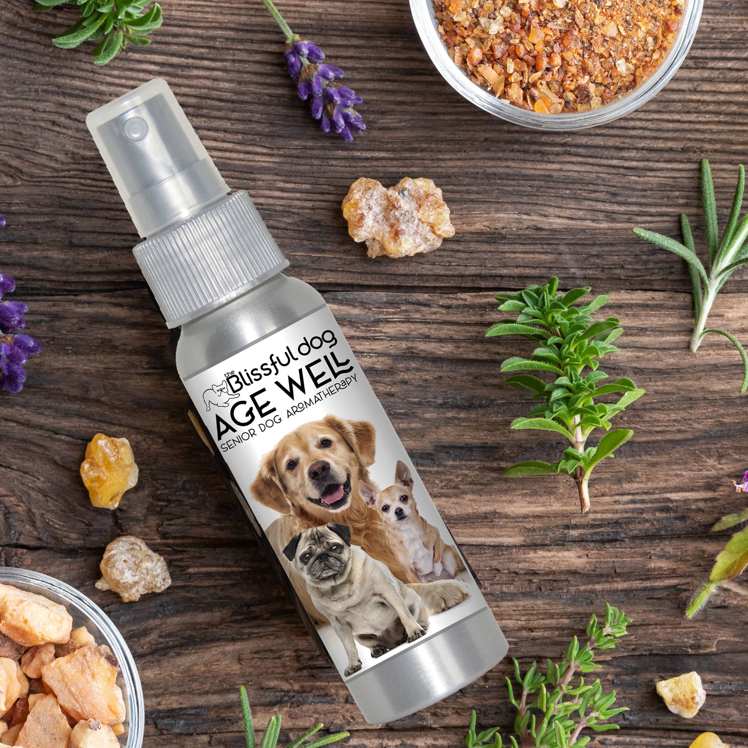 The Blissful Dog - Vendita all'ingrosso Spray - Cani - Age Well Dog aromaterapia Calmante & Spray di messa a terra & RollOn3