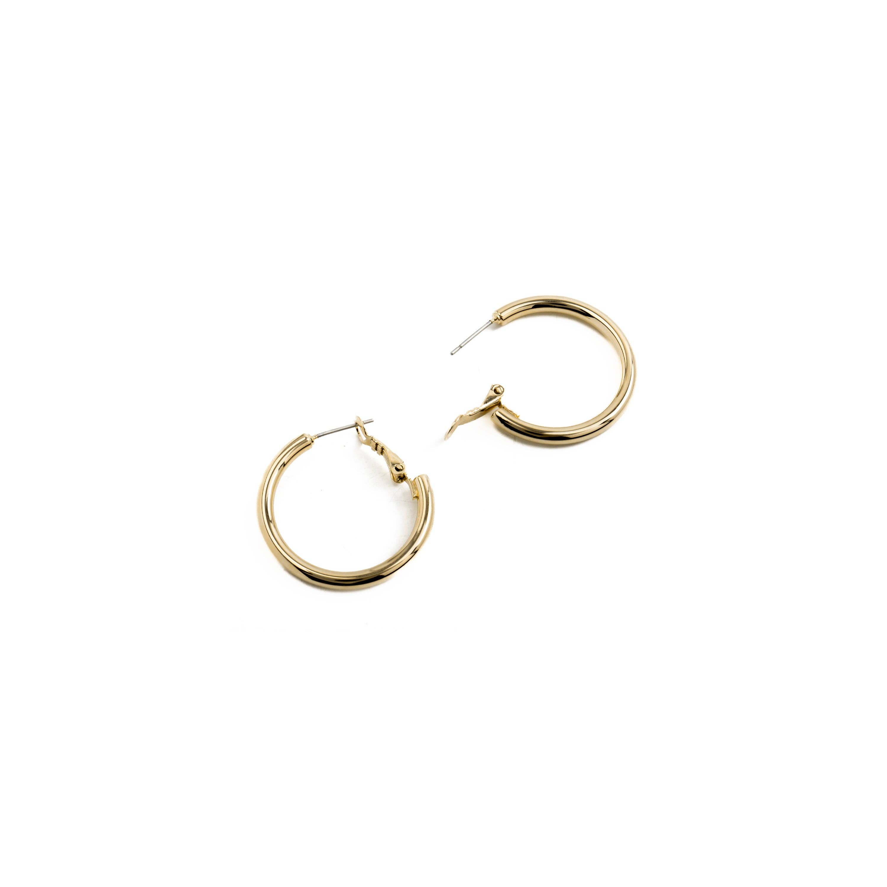 Luxenter - Wholesale Hoop Earrings - Pendientes acabados en oro amarillo de 18k - Sadro2
