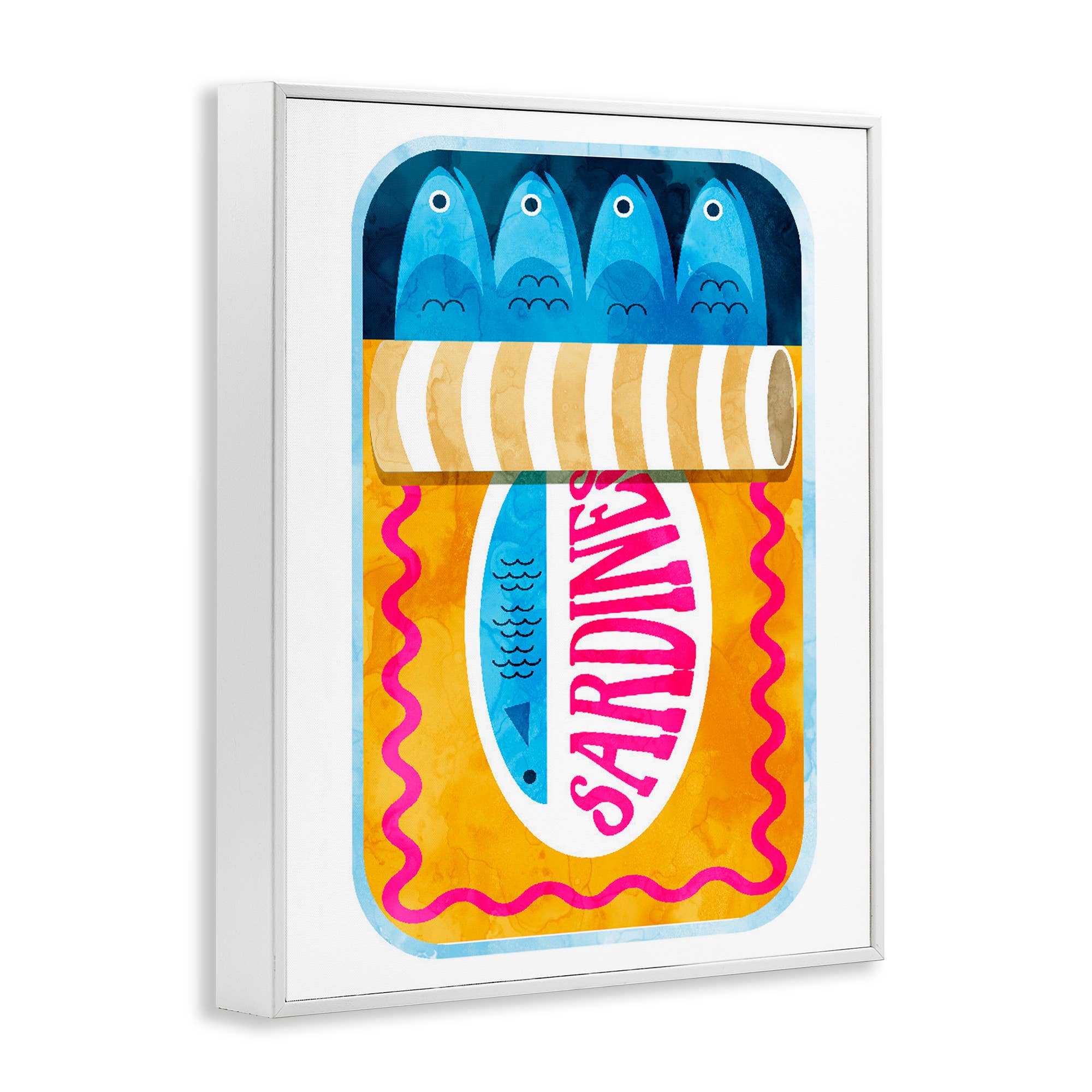 Stupell Industries – wholesale Väggskylt – Blå & Orange Konserverade Sardiner - Inramad Väggkonst15