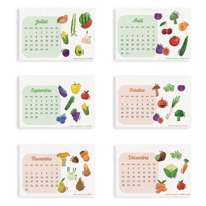 Papier Fleur - Wholesale Calendar - Planting calendar 2026, Fruits and vegetables3