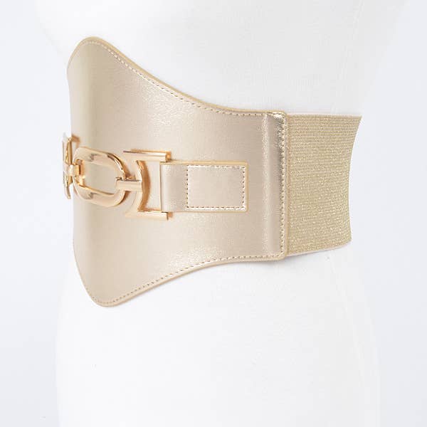 3AM BY H&D ACCESSORIES - Vente Ceinture – femme - Ceinture élastique large en similicuir5