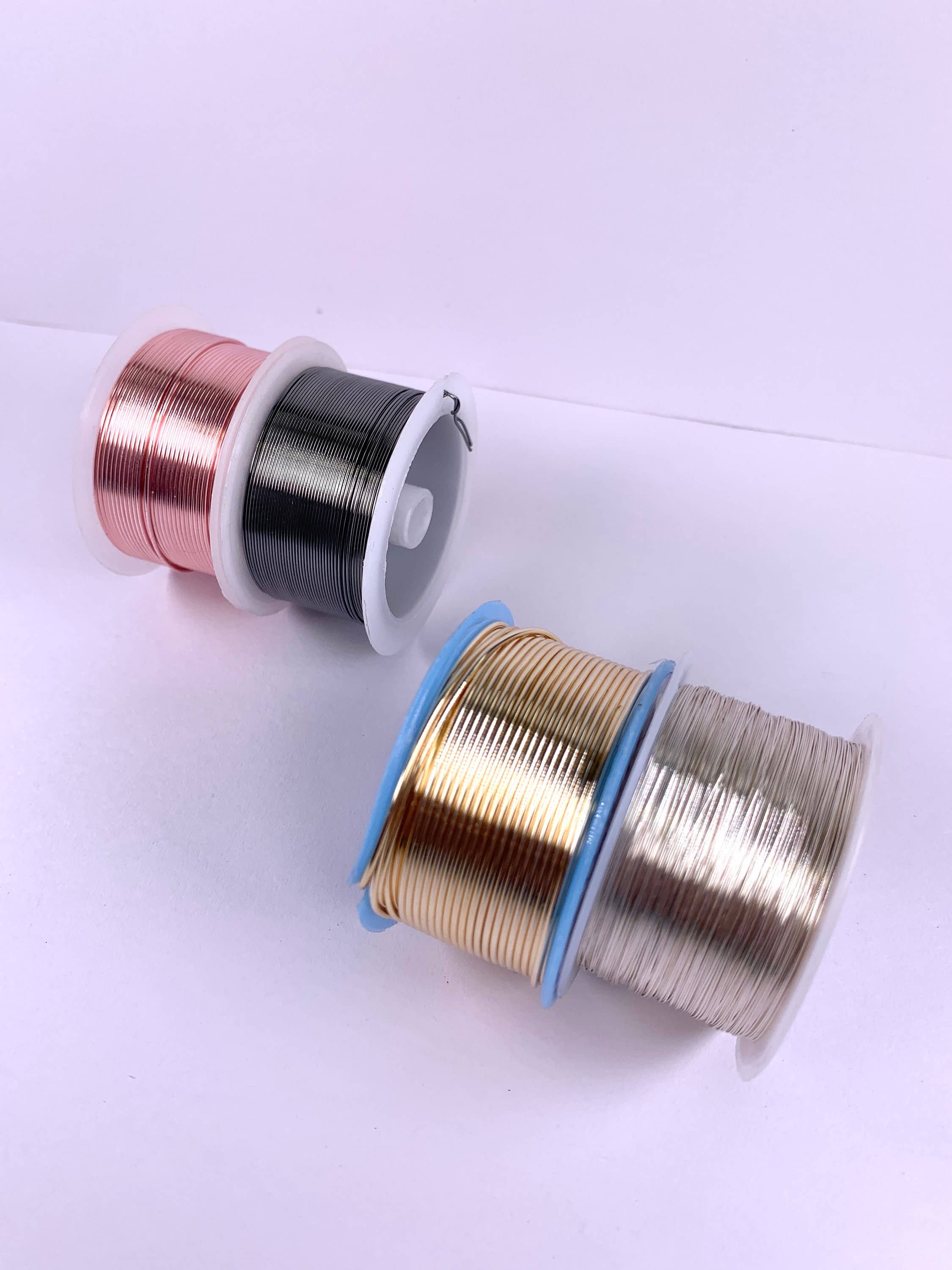 The Bead Bazaar - Vente Matériels de bricolage - Fil plaqué or pour la fabrication de bijoux, Fourniture de fil d'or non ternissant, Fil non ternissant, Fil de calibre 14, Fil d'or épais, Emballage de fil d'or, Bijoux8