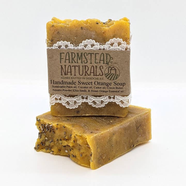 Sabonete Esfoliante Artesanal de Laranja Doce - Farmstead Naturals por atacado de Farmstead Naturals