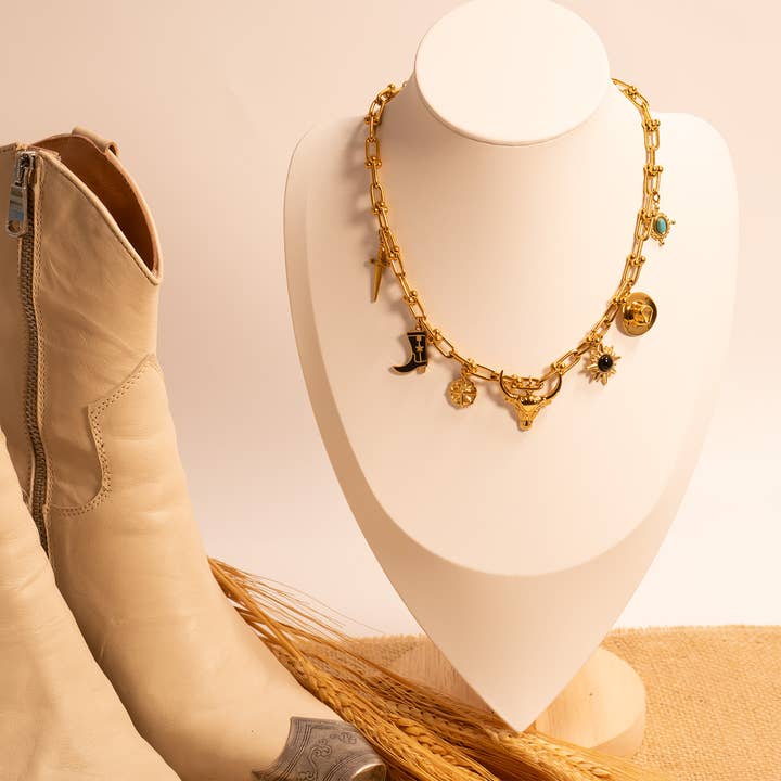 WJW - Wholesale Individual Charm/Pendant - 18K Gold PVD Stainless Steel Dagger Charm12