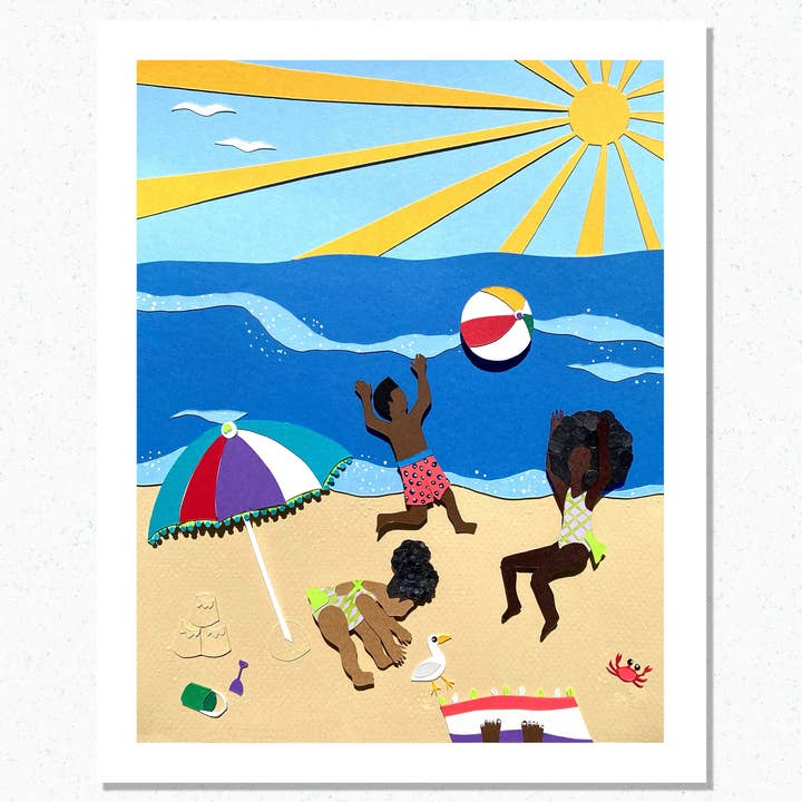 Impressão de Arte: Dia de Praia! por atacado de Paper for the People