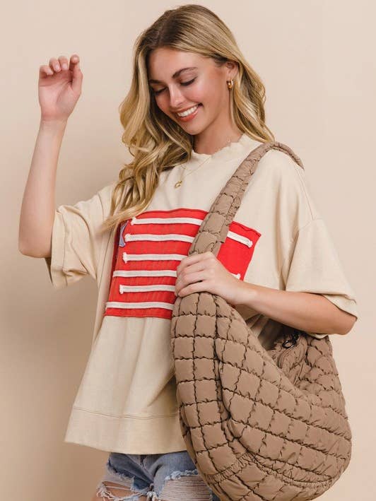 Felpa oversize con stampa bandiera lavata con acido per la vendita all'ingrosso da parte di Oddi