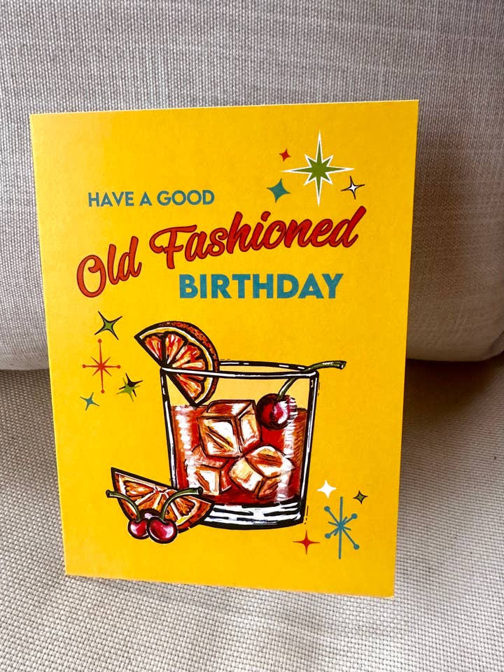 TARJETA - Cumpleaños a la Antigua para venta al por mayor de Pink Squirrel Studios