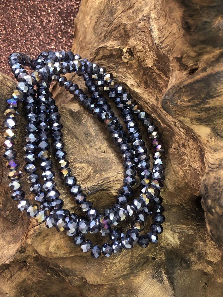 ANKLET COCO HARLEQUIN PETROL for wholesale by Borabeads