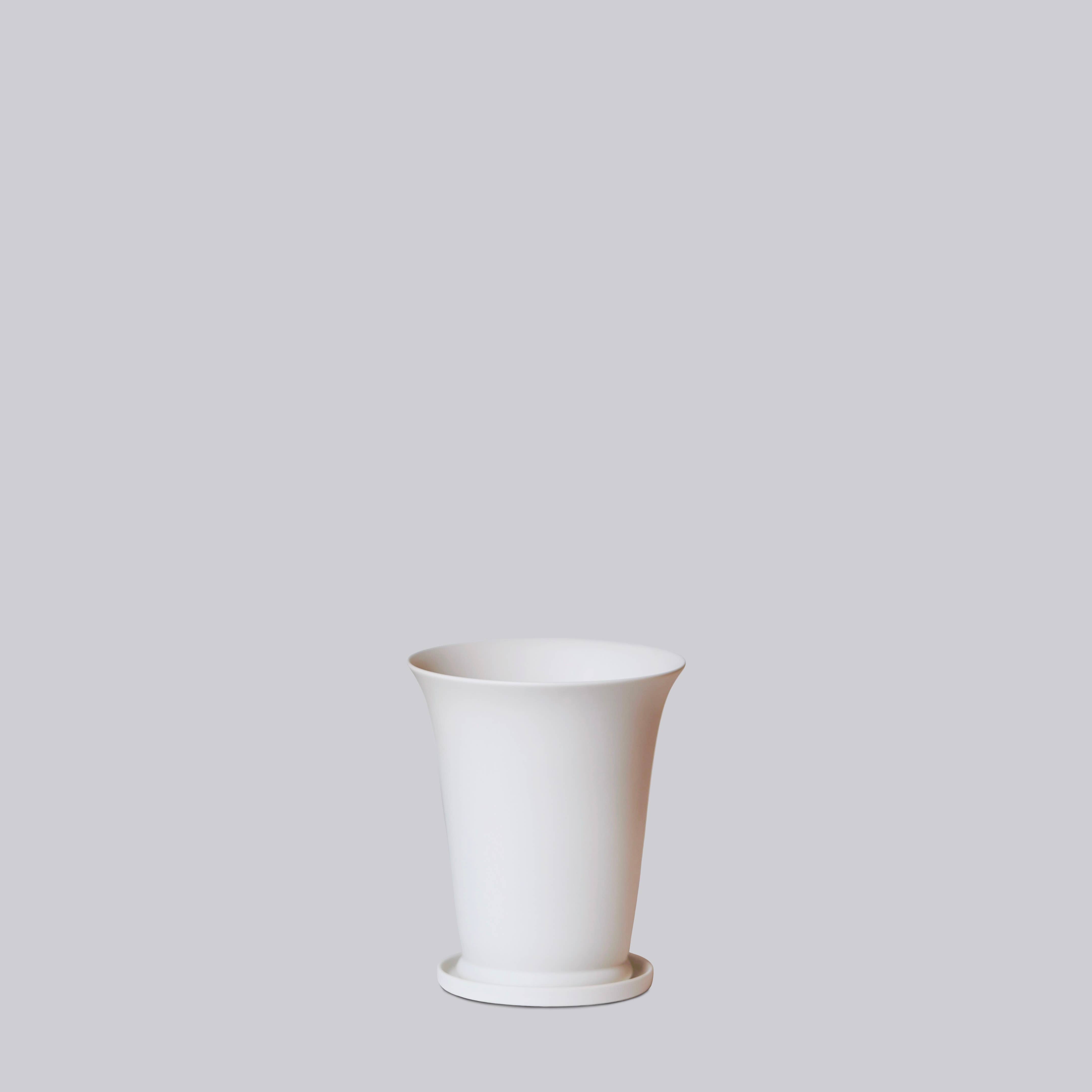 Middle Kingdom - Wholesale Plant Pot - Matte Porcelain Piccolo Conical Pot with Saucer2