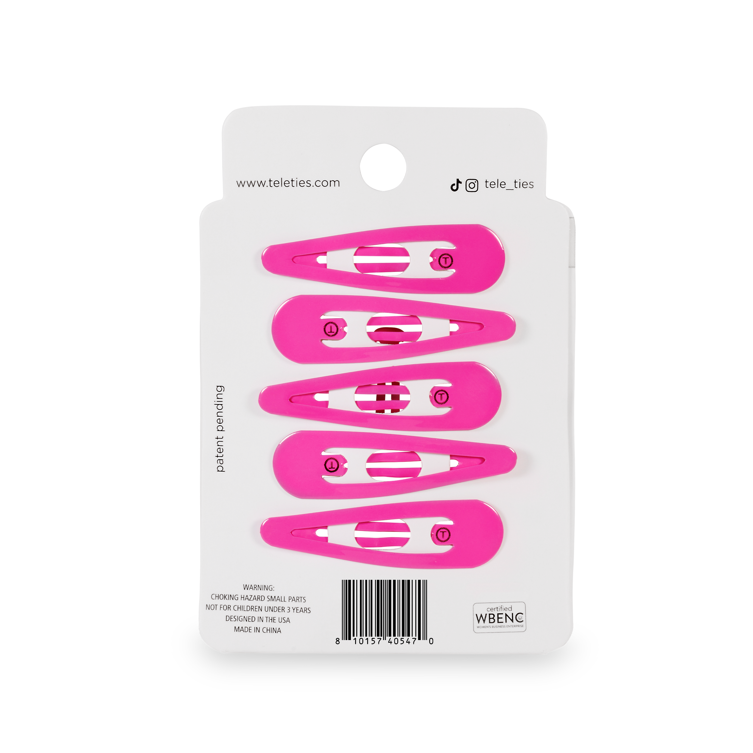 TELETIES - Wholesale Hair Clip - Women's - Snap Clip | Tropical Punch | 6 Count2