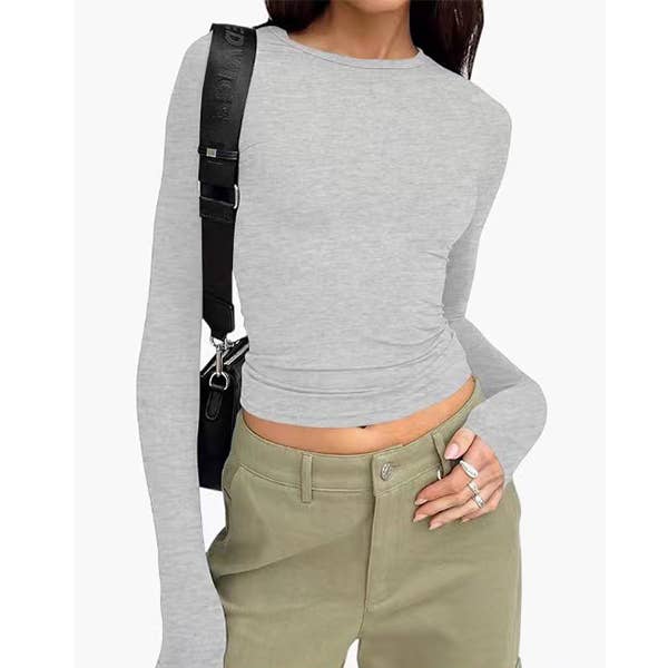 Hope & Sunshine – wholesale T-shirt (utan tryck) – Dam – 43 Färger Solid Slim Topp13