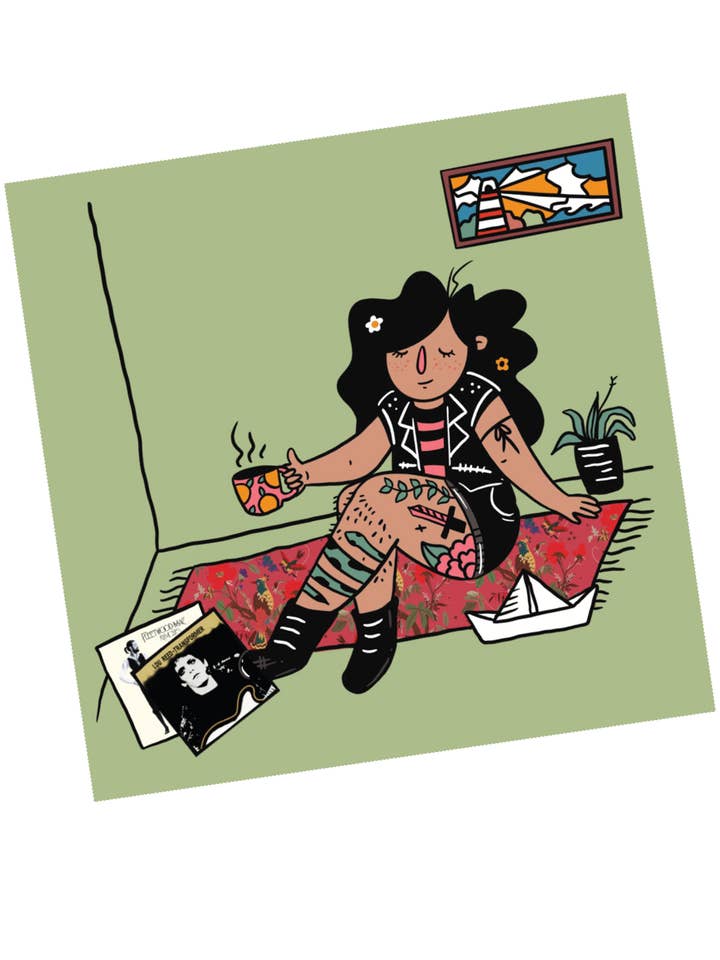 Pirate Brain Rot large 4x4 inch sticker for wholesale by Drawings by Nicole