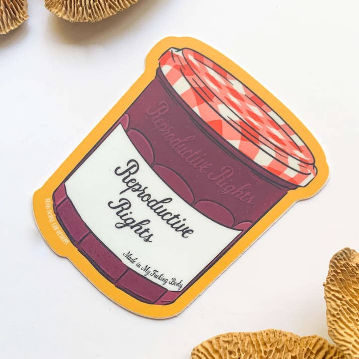 Autocollant Les droits reproductifs sont ma confiture pour la vente par Bean Horse Car Designs